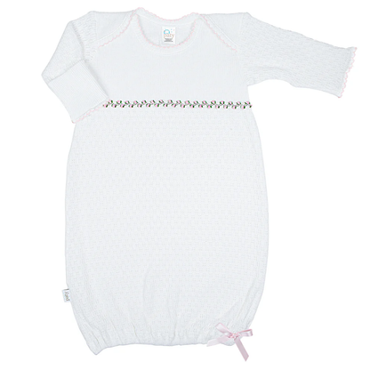 PATY: Ruth Gown White & Pink NB