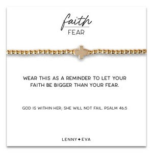Faith Over Fear Cross Bracelet