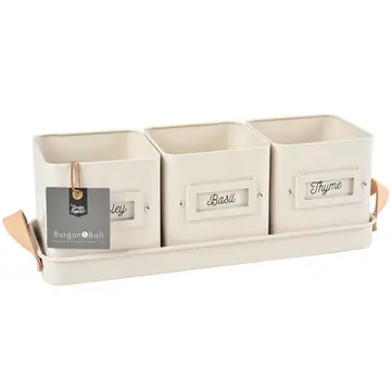 Herb Pots in Tray